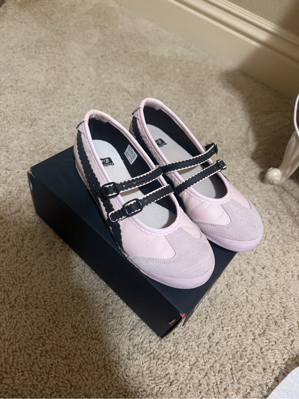 Onitsuka Mexico 66 Tigers Tgrs Mary Jane Ballet Flat in Crystal Pink Graphite - Picture 4 of 4